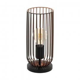 Eglo-Roccamena TL 1x60W E27 Table Lamp - Black/Copper